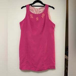 60s hot pink mini dress